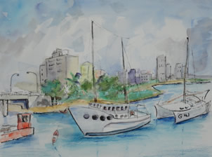 Art - Painting - Boats